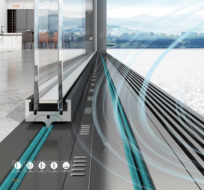 Technical Analysis: Luxury Aluminum Folding Doors Engineering and Performance Custom 150 series panoramic floating sliding door with slim frame aluminum glass system from China factory