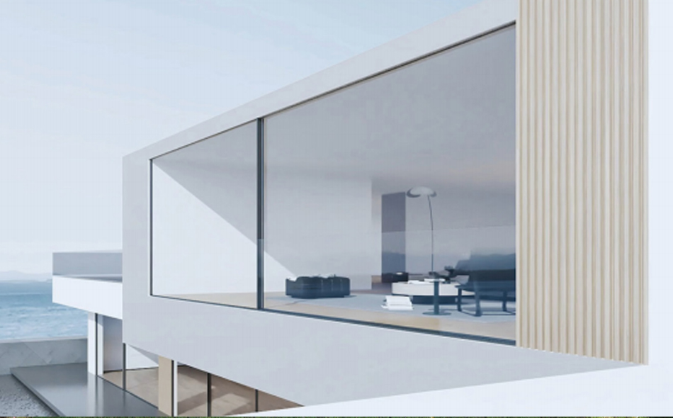 Technical Analysis: Modern Pivot Doors Engineering and Performance Custom exterior sliding doors forming a transparent corner in a modern architectural home.